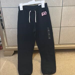 GAP Black Joggers with Relaxed Fit and Elastic Cuffs